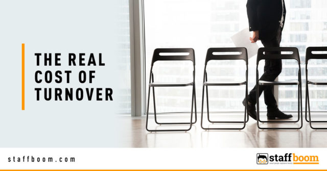 Male Applicant Behind Chairs - Banner Image for The Real Cost of Turnover Blog